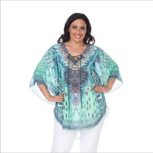 White Mark Sheer Tunic Cover Up
